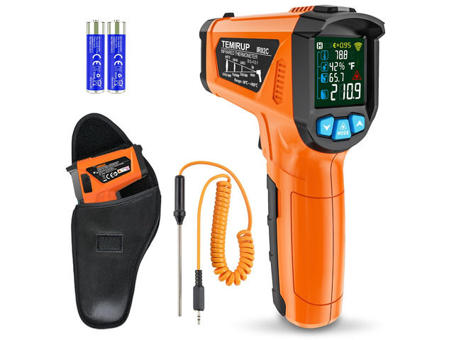 Infrared Thermometer Gun, Non Contact Digital Laser Thermometer Temperature Gun with Color LCD for Cooking, Home Repairs, Humidity Measurement,...