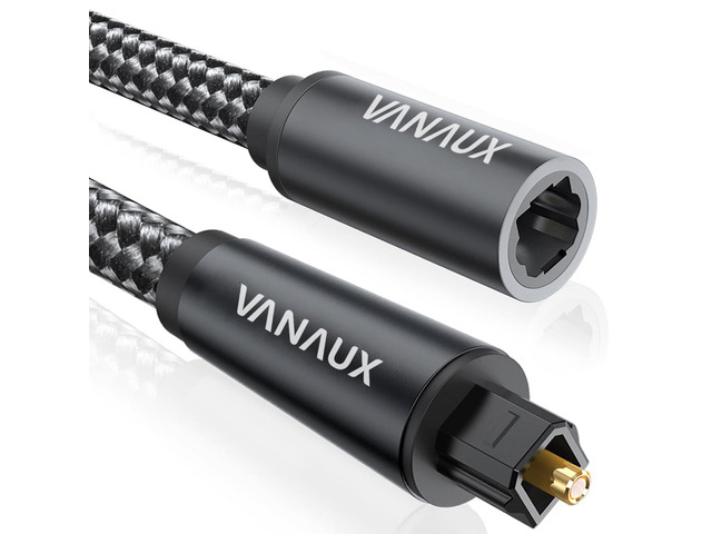 Optical Extension Cable Digital Toslink Male to Female S/PDIF Cords Compatible with Home Theater, Sound Bar, TV, PS4, Xbox, PlayStation & More -...