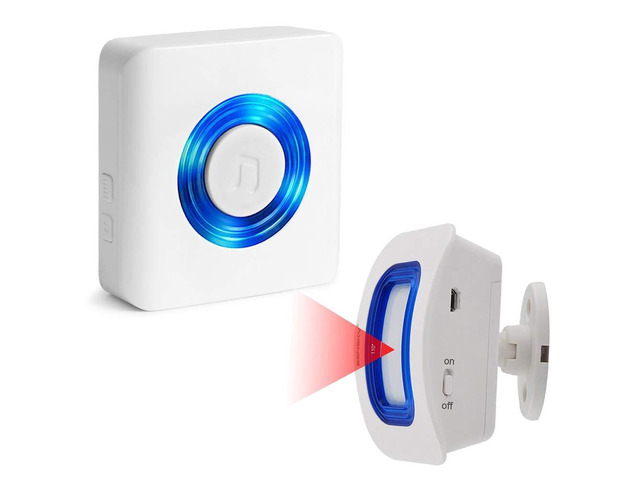 Wireless Caregiver Pager Motion Sensor Alarm Indoor Room Bed Alarms and Fall Prevention for Home/Elderly/Dementia and Kids (1 Plug-in Receiver and...