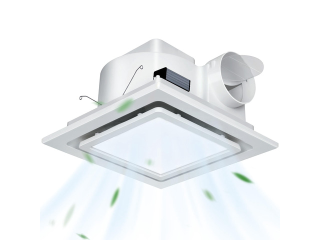 Ultra Quiet Bathroom Exhaust Fan with Light, 120 CFM, 1.0 Sones 1000 Lumens LED Light, Easy Installation, Energy-Efficient Design, 10' × 10'...