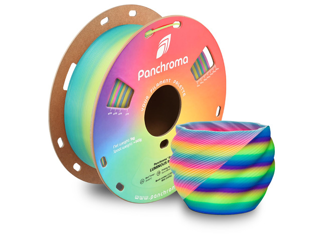 Panchroma Luminous PLA Filament 1.75mm for 3D Printing, Rainbow Neatly Wound, Glow in the Dark PLA 1kg, Easy Print & Smooth Feeding, Compatible...