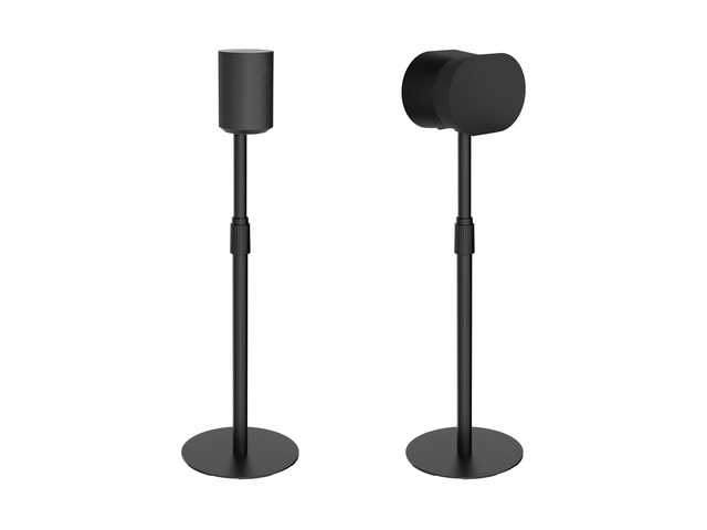 26.9'-42.6' Height Adjustable Speaker Stands Compatible with SONOS Era 300 and Era 100, Floor Stands with Cable Management, Speaker Mount, Black, 2...