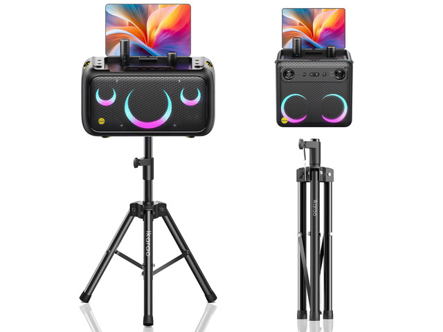 Speaker Stand Adjustable Height 36'-47', Heavy Duty Carbon Steel Karaoke Machine Stands with Dual Tension Knobs, Portable Tripod Speaker Mount for...