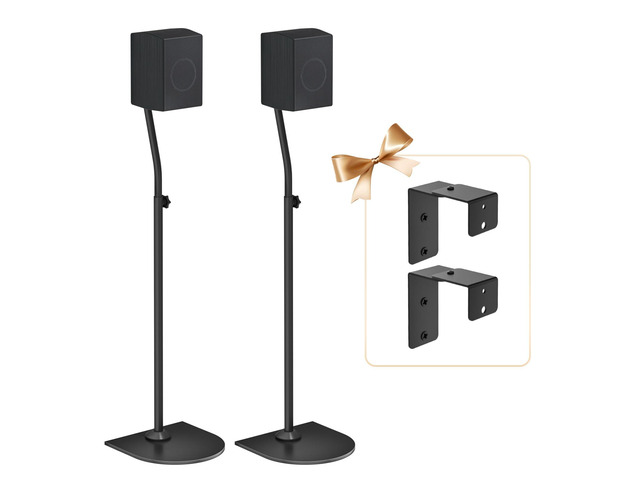 Speaker Stands Pair for Samsung HW-Q990F/Q990H/Q990C/Q990D Rear Speaker Stand with Wall Mount - Height Adjustable Speaker Floor Stands for Q Series...