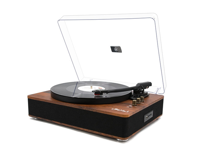 Record Player Turntable with Built-in Speakers and USB Play & Recording Belt-Driven Vintage Phonograph Record Player 3 Speed for Entertainment and...