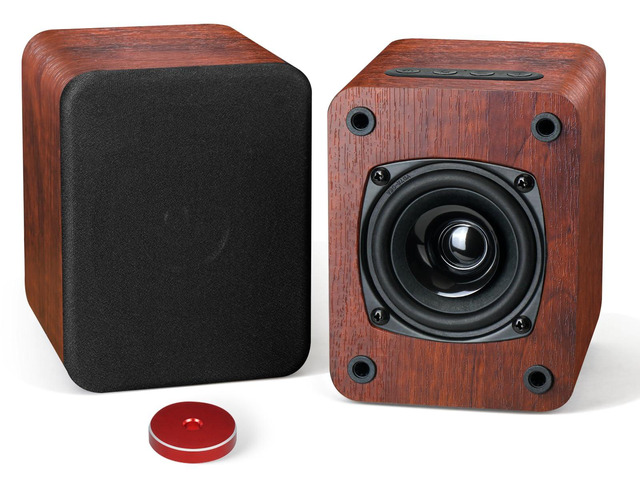 Powered Turntable Speakers with 3' Drivers for Vinyl Record Player Bluetooth 5.3/AUX Inputs, with 45 RPM Adapter, 40W Record Player Speakers