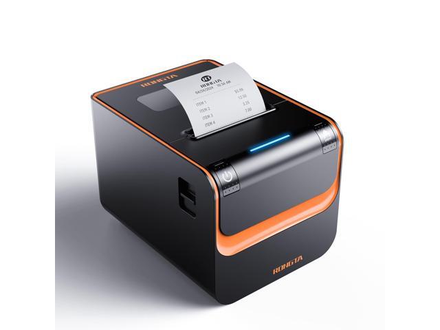 POS Printer, 80mm Direct Thermal Receipt Printers with Auto Cutter, USB Serial Ethernet Interface, Support Windows/Mac/Linux Cash Drawer,.