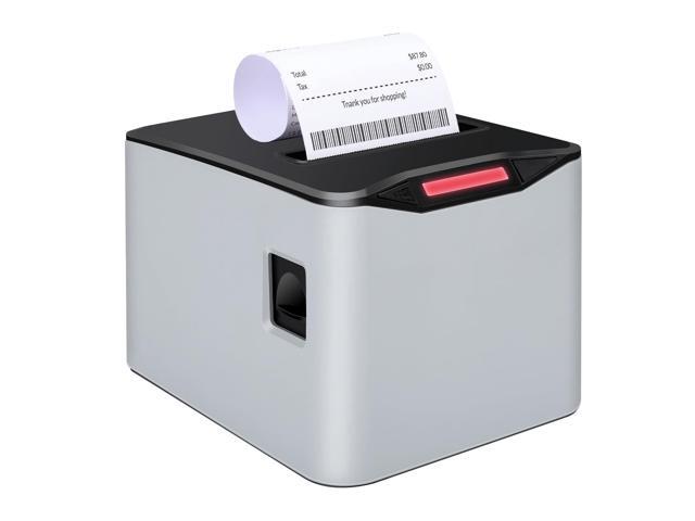 Thermal Receipt Printer, 80mm USB POS Printer,Auto Cutter, Support Cash Drawer, Support Windows/Mac/Linux, Do Not Square, Printer for Home Office...