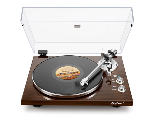Belt Drive Turntable for Vinyl Record Player,Connect with Bluetooth Speakers or Active Speaker,Built-in Phono Pre-amp,USB Digital Output, Magnetic...