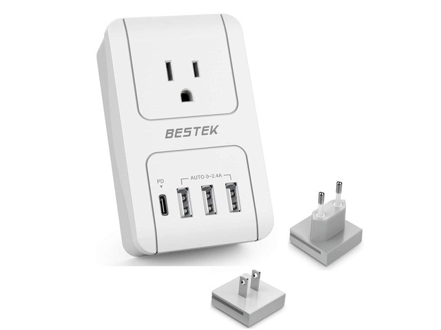 International Travel Adapter, 3000W European Travel Plug Adapter for Hair Curling Iron, USB Travel Wall Charger with Worldwide Wall Plugs for US,...