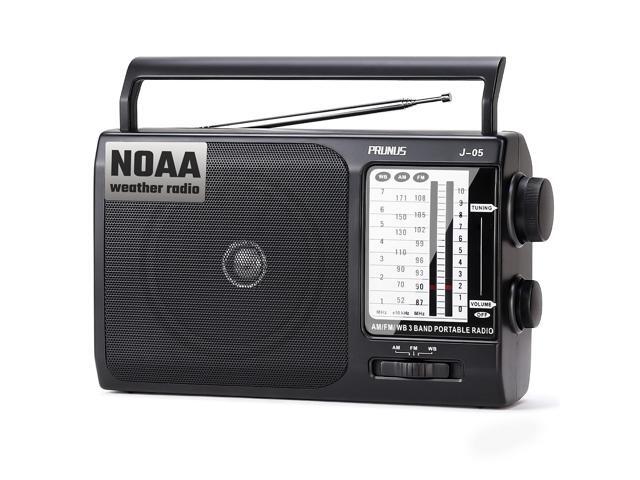NOAA Weather AM FM Portable Radio, 3 D Batteries or AC Adapter Powered 20 In Long Antenna, Best Reception, Suitable for Emergency Indoor &...