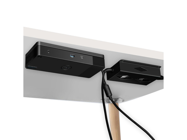 Under Desk Mount for Dell WD19 / WD19S / WD19TBS / WD19TB / WD22TB4 Dock + Power Bricks (for 180W and 130W), Docking Station & Power Bricks Holder