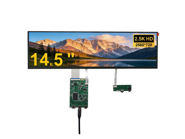 Celesttouch 14.5 Inch 2.5K Touchscreen Bar Monitor, 2560×720 IPS Portable LCD Screen with 10-Point Touch, 60Hz Refresh Rate, 350nit Brightness,...