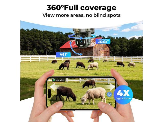 4G LTE Cellular Trail Camera AI Solar Powered - 4K Hunting Camera with Night Vision, Motion Activated Wireless Outdoor Game Camera for Remote...