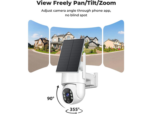 Security Cameras Wireless Outdoor WiFi, 5G & 2.4G Cameras for Home Security, No Subscription needed, 2 Cam-Kit surveillance camera system,4MP Solar...