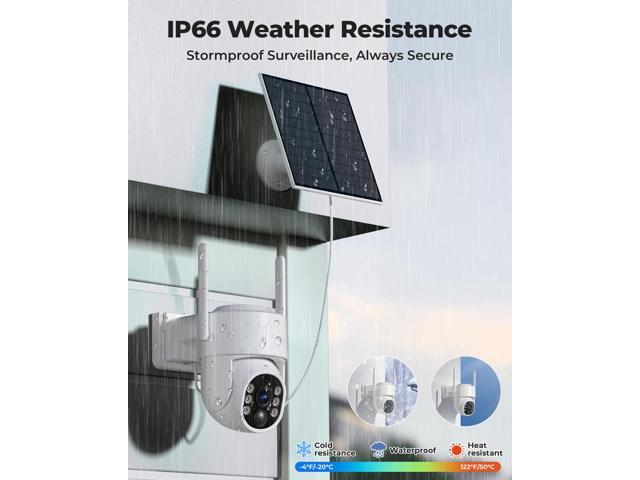 Security Cameras Wireless Outdoor WiFi, 5G & 2.4G Cameras for Home Security, No Subscription needed, 2 Cam-Kit surveillance camera system,4MP Solar...