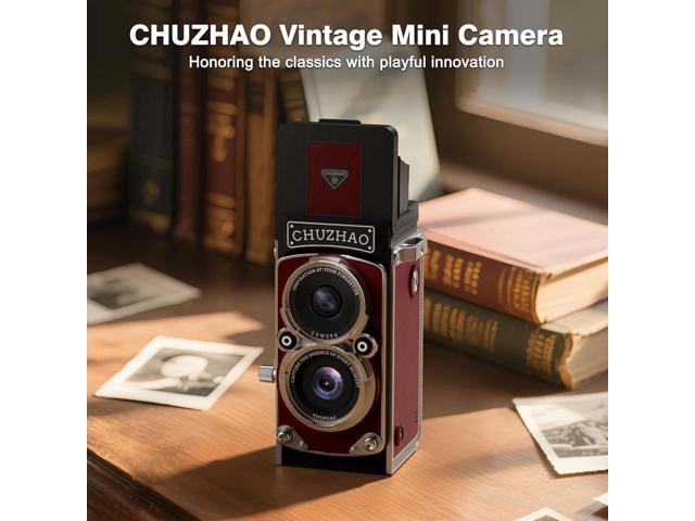 Picturesky CHUZHAO Vintage Mini Digital Camera, Portable TLR Style Retro Point and Shoot Compact Small Pocket 1080P FHD Video 12MP Autofocus...