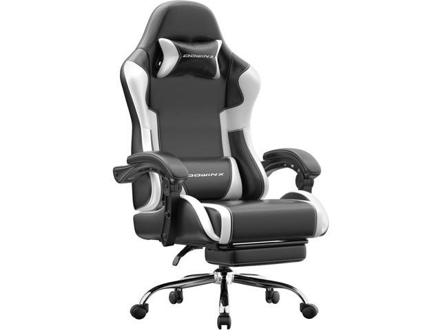 Ergonomic Gaming Chair with Footrest & Massage Lumbar, 2D-Linkage Armrests for Computer Chair 330lbs with Headrest Pillow for Office, Home,...