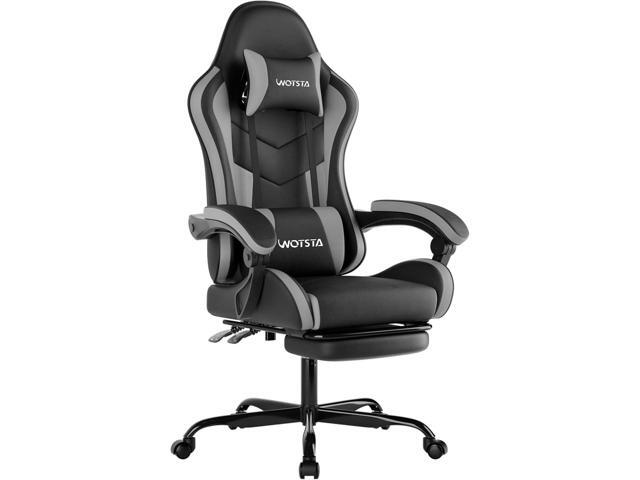 Gaming Chair with Footrest, Ergonomic Gaming Chair, Computer Chair with Lumbar Support, Headrest, Height Adjustable PC Chairs with 360° Seat for...