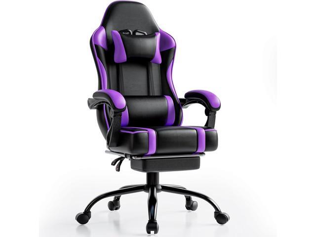 Gaming Chair, Computer Chair with Footrest and Lumbar Support, Ergonomic Video Game Chair with Headrest, Height Adjustable Gamer Chair Office Desk...
