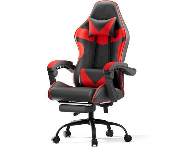 Gaming Chair, Ergonomic Computer Chair with 90°-150° Reclining Backrest & Footrest, Headrest & Lumbar Support, 360° Height Adjustable Desk Chair,...