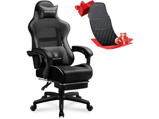 Gaming Chair, High Back Computer Gaming Chair with Footrest, Ergonomic Height Adjustable Office Chair with Removable Cover and Lumbar Support for...