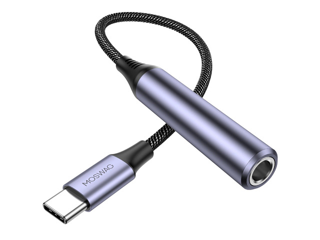 Type C to 1/4 Headphone Adapter, USB C to 6.35mm TRS Stereo Jack Alloy shell, Audio AUX Adapter, Compatible with Amplifiers, Mixer, Home Theater,...