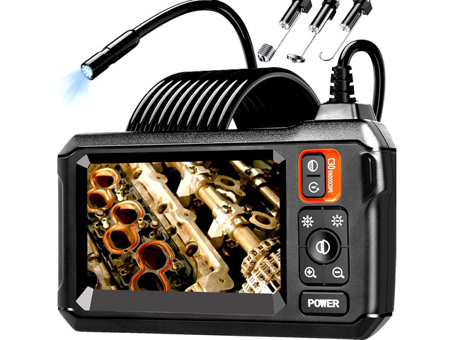 Endoscope Camera with Light, 1080P HD Borescope IP67 Waterproof Snake Camera Ideal for Inspecting Walls, Vents, Automotive Engines, Pipes A Great...