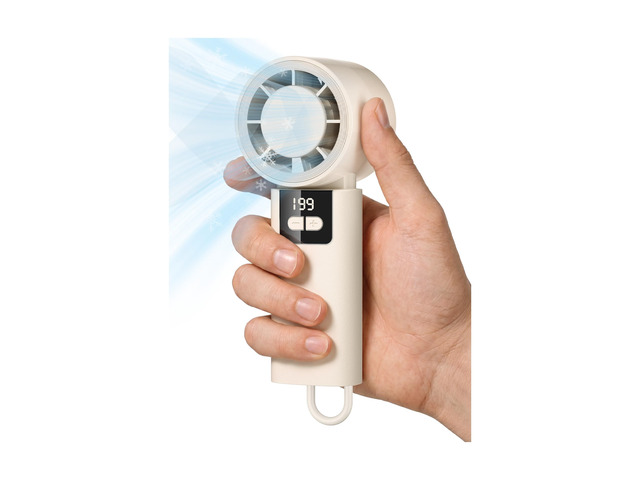 Zkidour 200-Speed Portable Handheld Fan, Turbo Mini Fan with 14H Runtime & LED Display, Quiet Personal Fan for Hot Flashes, Travel, Desk, Camping &...