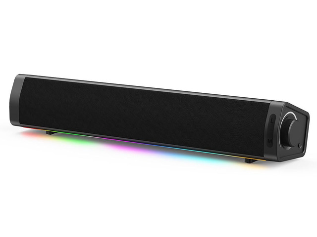 ABRRU Computer Speakers for Desktop PC, Gaming Soundbar with 3 EQ Modes Desktop Monitor Speakers with Enhanced Bass, Headphone Jack, and...