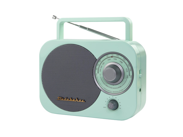 Mint Green Vintage Home Portable Retro AM/FM Radio with Headphone Jack - (Limited Edition)