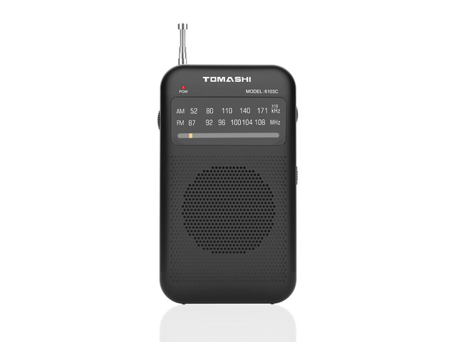 Portable AM FM Radio, Pocket Battery Operated Transistor Radio Clear reception with built-in speaker and earphone jack. Compact mini radio for...