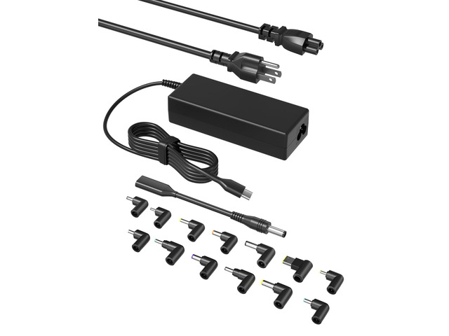 100W USB C Universal Laptop Charger with 15 Tips Compatible with Hp Dell Lenovo Acer Asus Toshiba Samsung MacBook IBM LG Fujitsu MSI IBM Google...