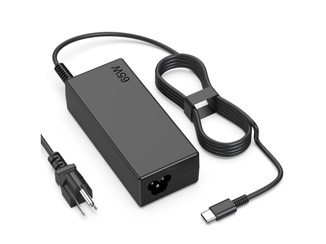 65W Chromebook Charger USB Type C Compatible with HP, Acer, Asus, Dell, Lenovo, Samsung, Google Laptops, Computer Charger Power Cord Type C