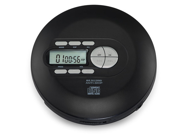 iLive Portable CD Player with 60-Second Anti-Skip & Stereo Earbuds Included