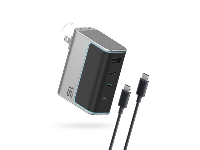 15 140W USB C Charger, 4-Port Foldable Laptop Block, Advanced GaN Power Adapter, PD3.1 Fast Charging Wall Charger for MacBook, iPhone 16 Series,...