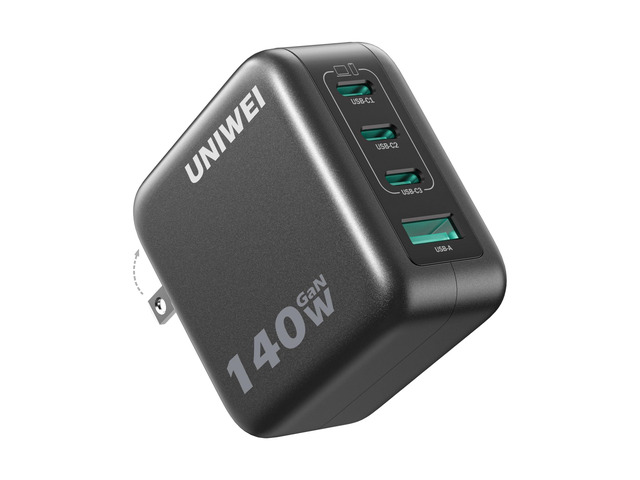 Laptop Charger, 140W MAX USB C Charger, 4-Port Multi-Device Fast Charging, Advanced GaN Power Adapter, for MacBook, iPhone 17/16 Series, Samsung...