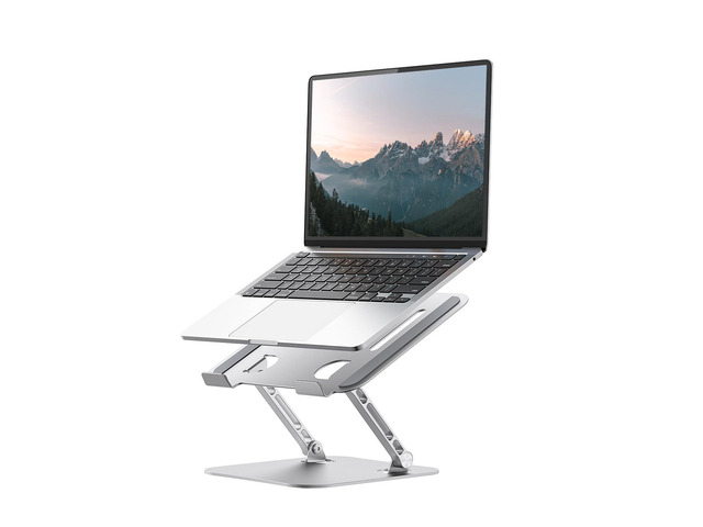 Laptop Stand for Desk, Adjustable Laptop Riser Holder Aluminum Foldable Desktop Book Stands, Ventilated Cooling Computer Notebook Stand with...