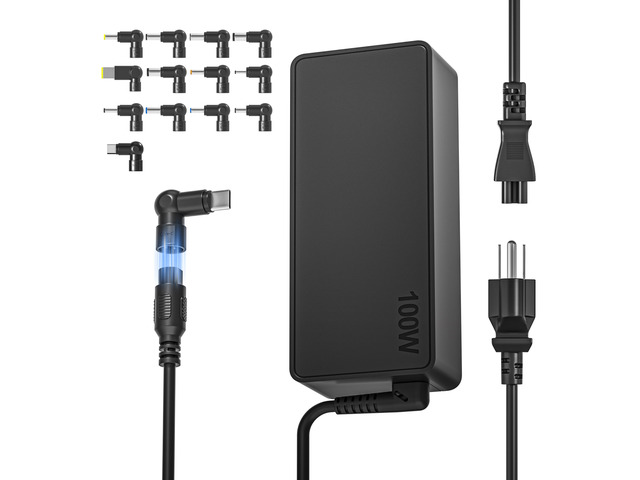 100W 90W USB C Universal Laptop Charger with 13Tips Compatible with Lenovo HP Dell Asus Acer Samsung ThinkPad Yoga Pavilion Envy Latitude Aspire...