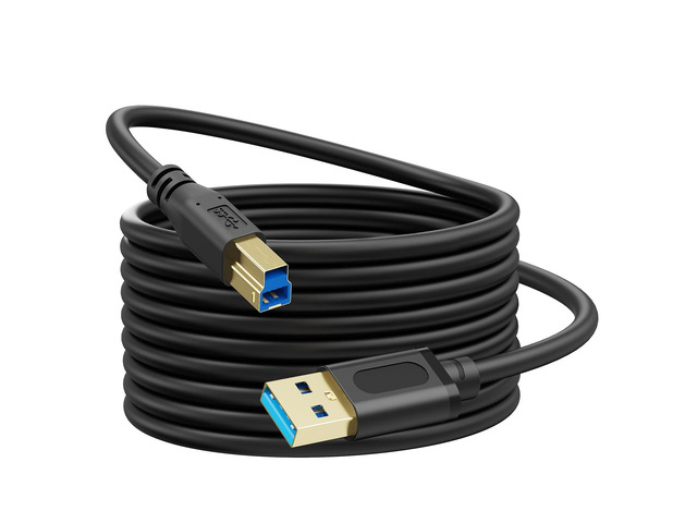 Jelly Tang USB 3.0 Cable A to B 3Ft, Superspeed USB 3.0 A-B Cable - for Scanner, Printers, External Hard Drives and More(3Ft/1M)