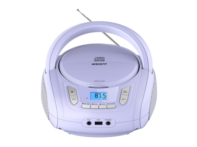 Radio CD Player with Bluetooth,FM Radio,USB MP3 Playback,AUX-in,Headphone Jack,MP3 CDs Compatible,Portable CD Players for Home or Outdoor