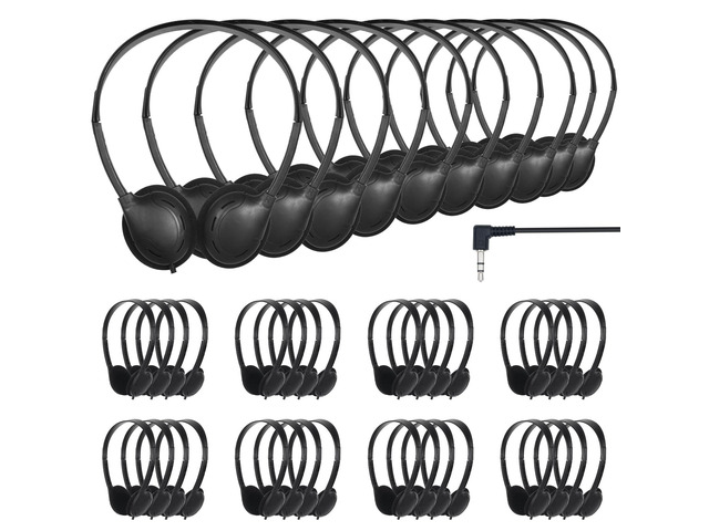Bulk Headphones for Classroom Students Kids School 30 Pack,Wired On-Ear Class Set Headphones for Students Library Testing Teen and Adult 3.5mm...
