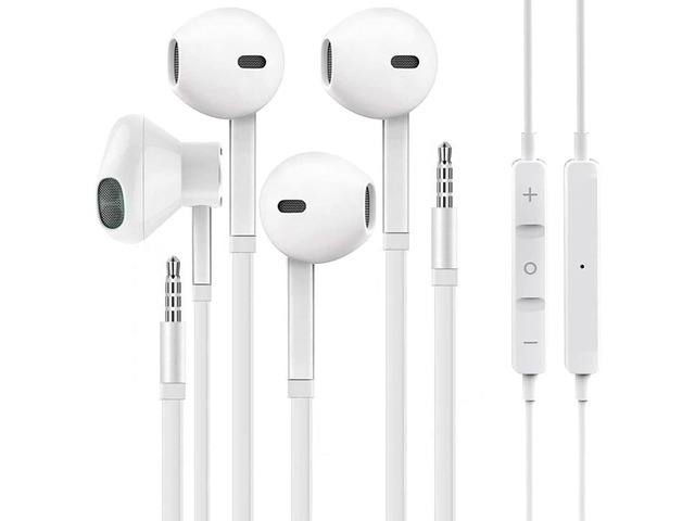 [2 Pack] WEIZY Aux Earbuds/Earphones, Vize 3.5mm Wired Headphones Noise Isolating Earphones Volume Control & Built-in Microphone Compatible with...