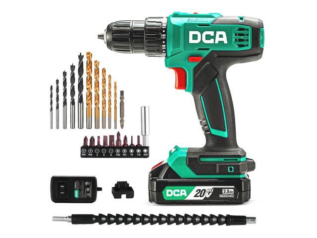 Cordless Drill Set, 354 in-lbs Torque, 3/8' Keyless Chuck, Electric Power Drill with 2.0Ah Battery and Charger,18+1 Position,25-Piece 20V Drill...