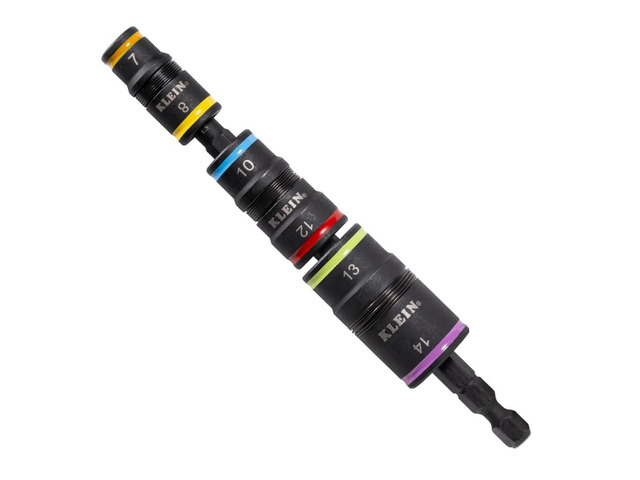 32933M 6-in-1 Metric Impact Socket Set, 3 Flip Sockets with 7, 8, 10, 12, 13 and 14 mm Nut Driver Sizes, Impact Rated 5-Inch Shaft