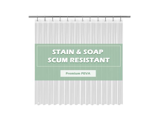 EHZNZIE Crystal Clear Shower Curtain Liner 72x72, PEVA Waterproof Bath Curtain, No Chemical Smell, 3 Weighted Magnets, Durable with Rustproof Metal...