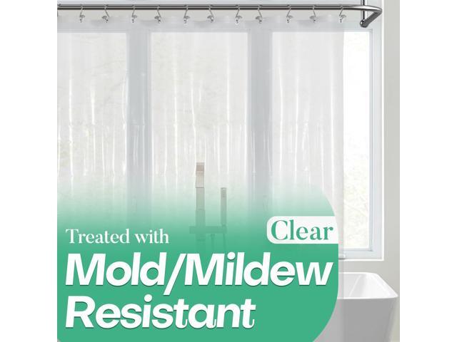 Clear Shower Curtain Liner with 3 Magnets, 72x72 12 Rustproof Grommets, Premium Flexible Sturdy Plastic Shower Curtain for Bathroom Lightweight,...