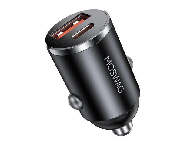 MOSWAG Car Charger,Invisible Cigarette Lighter USB Adapter All Metal & Mini
