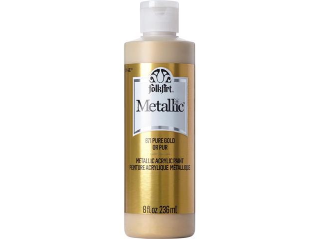 FolkArt Acrylic Paint in Assorted Colors (8 oz),, Pure Gold