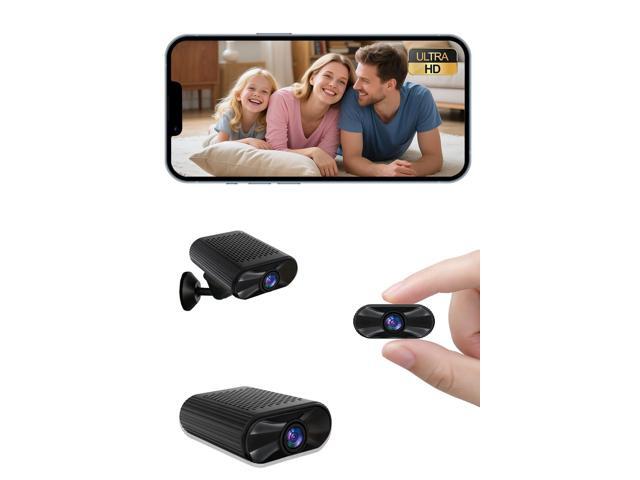 Mini Camera - 4K HD Wireless Small Camera - Tiny Indoor Security Cameras with Night Vision & Motion Detection, APP Control Nanny Cam for Home,...